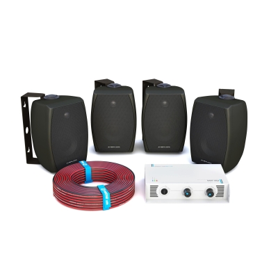 Комплект акустического оборудования 1 усилитель и 4 колонки