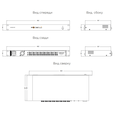 Модуль питания и коммутации на 8 каналов PWS-8